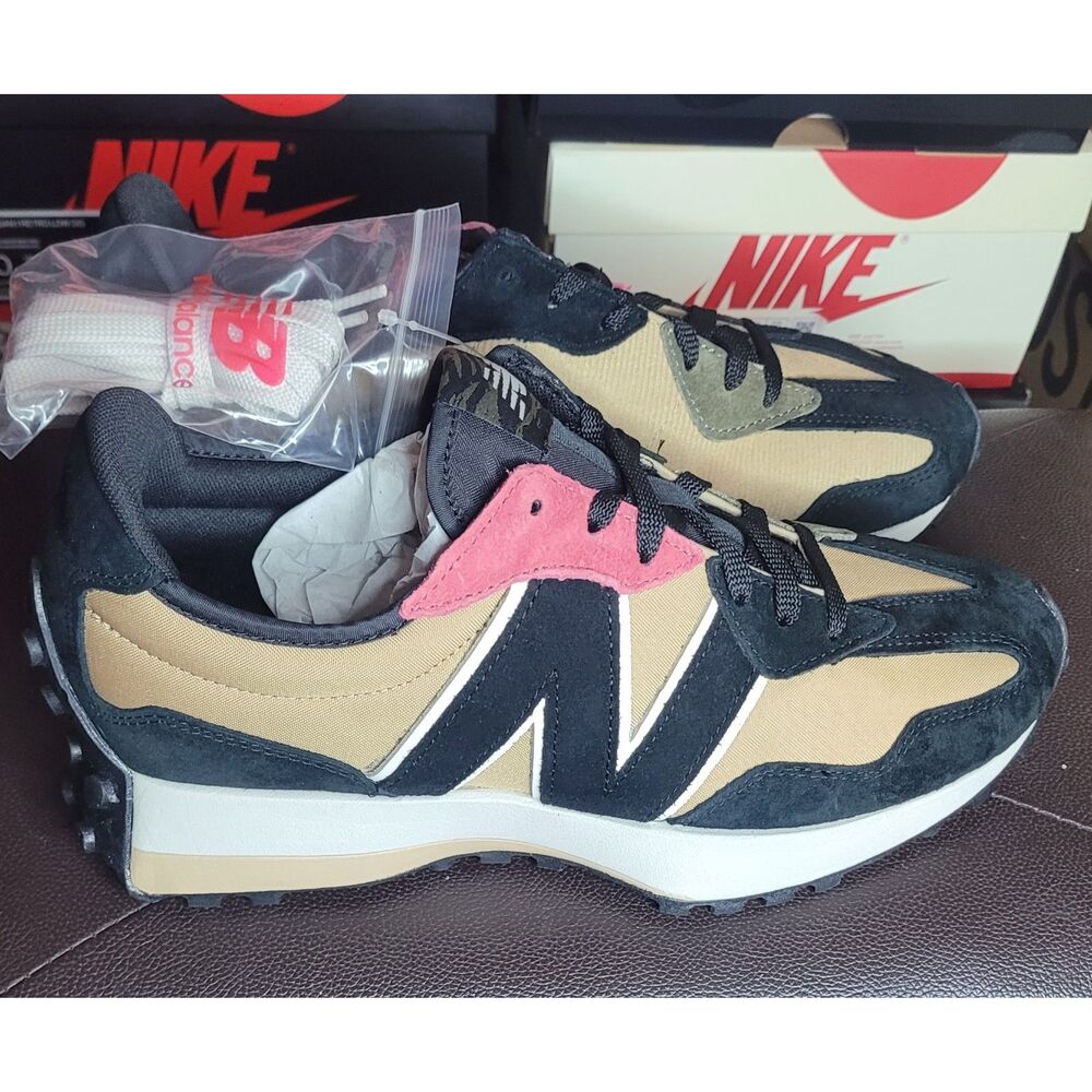 New Balance 327 Lunar New Year U327CNP Men's Size 10 Black Tan Pink NWB - Picture 2 of 7